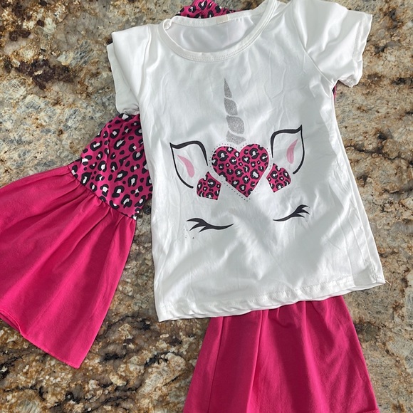 Pink Cheetah Unicorn Bell Bottom Set - Picture 4 of 4